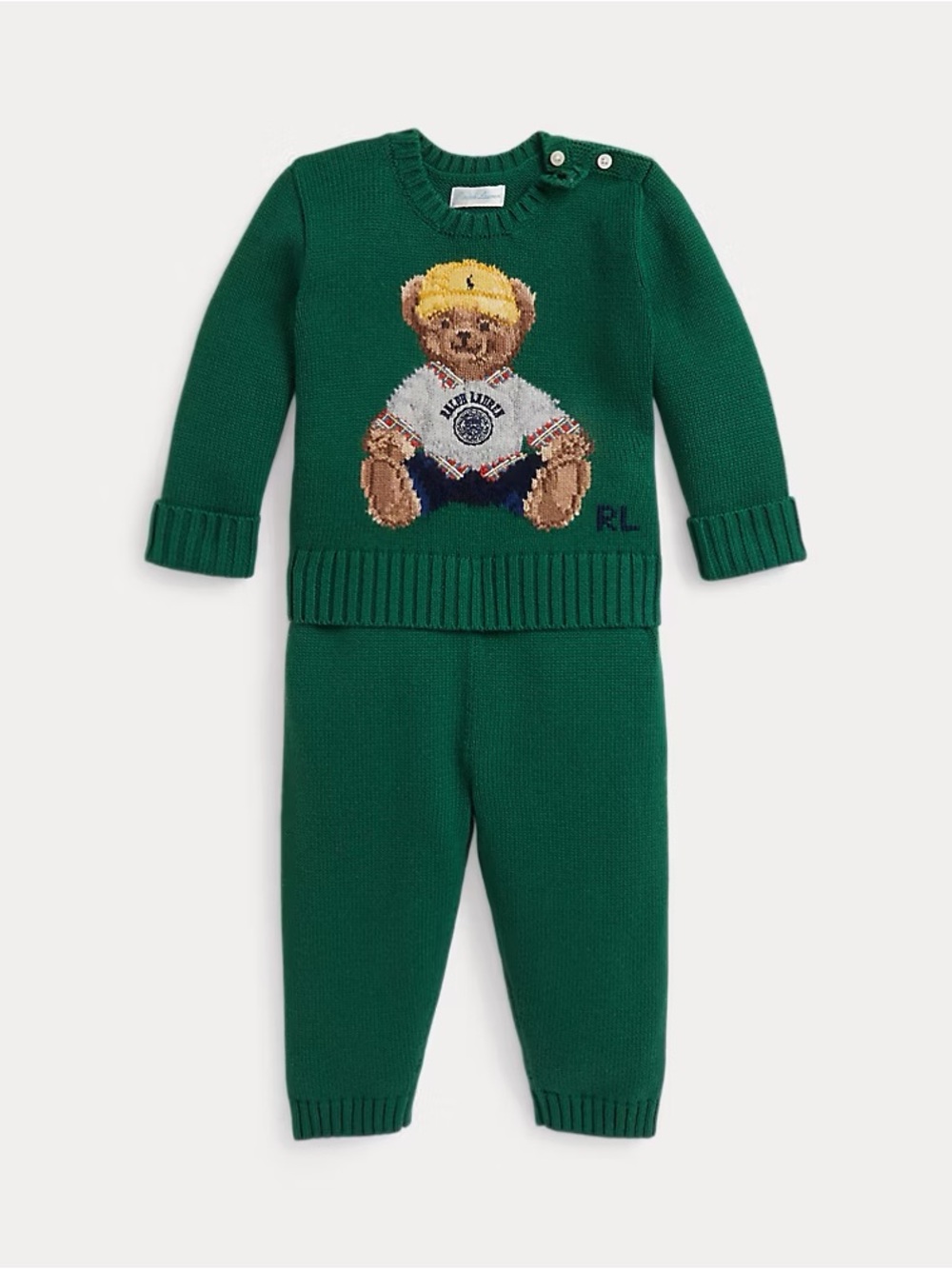 NWT: Polo Bear Sweater & Pant Set - 9-12MOS